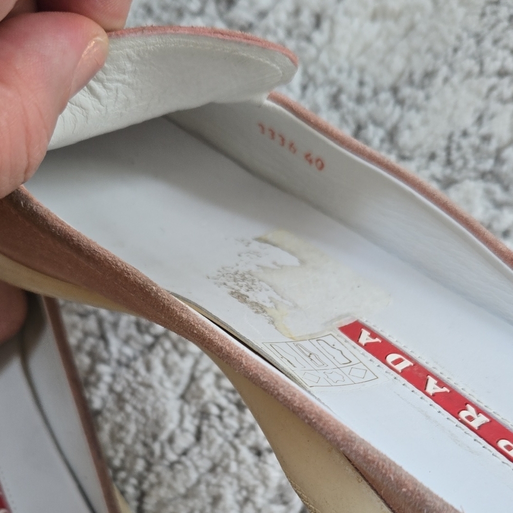Prada Men's Pink Suede Loafers - Picture 7 of 12